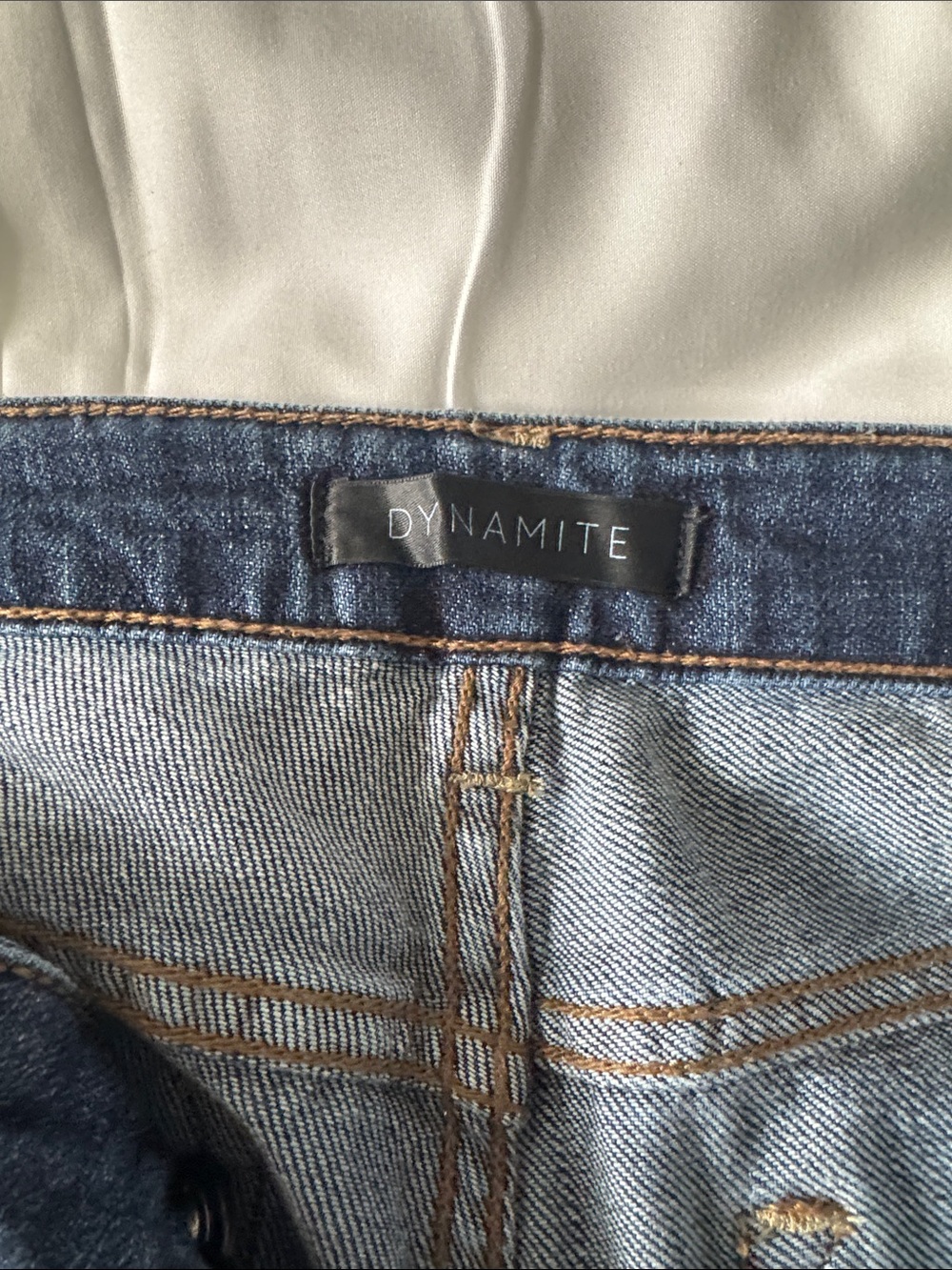 Dynamite Men's Light and Dark Blue Two-Tone Denim Jeans